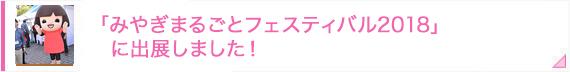 「みやぎまるごとフェスティバル2018」に出展しました！