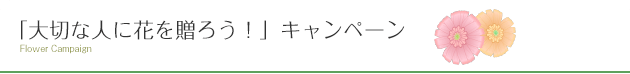 「大切な人に花を贈ろう！」キャンペーン