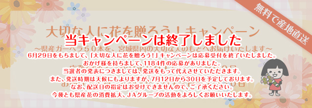大切な人に花を贈ろう!キャンペーン